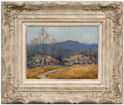 Appraisal: Alfred Russel Fuller painting Maine California - New England autumn