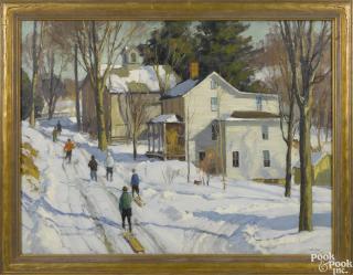 Appraisal: Harry Leith-Ross American - oil on canvas winter landscape titled