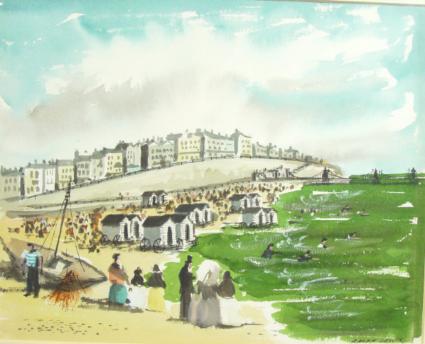 Appraisal: Ralph Lewis - Two watercolours of Brighton Beach signed and