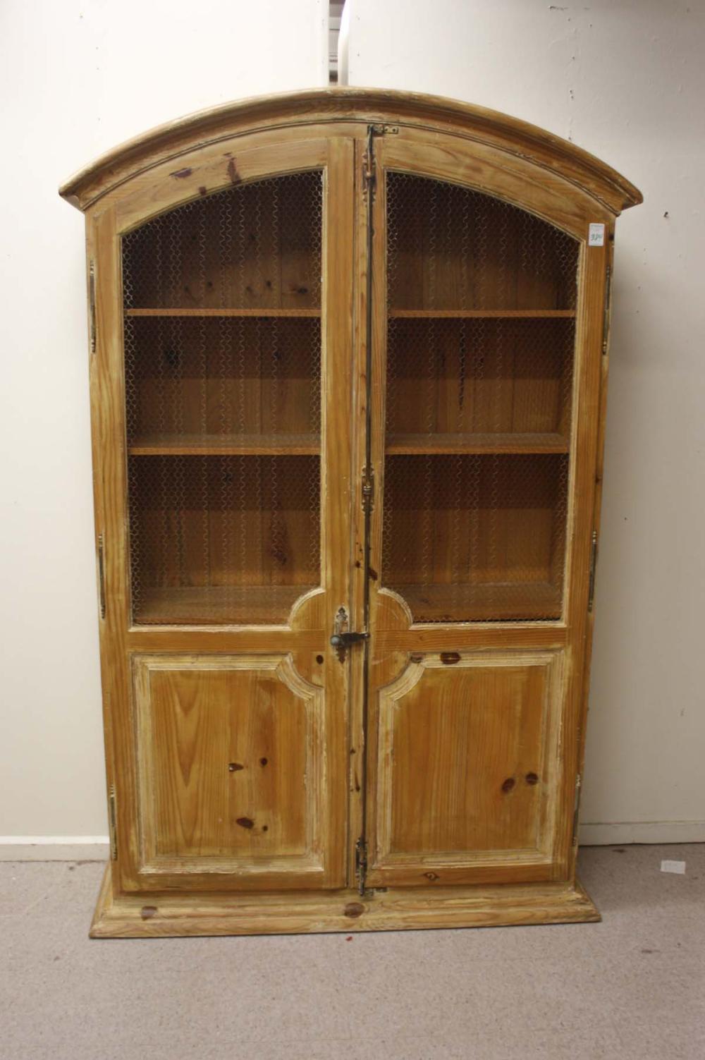 Appraisal: COUNTRY FRENCH PINE CABINET featuring two full-length doors each with