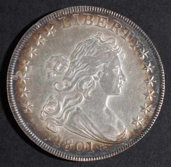 Appraisal: United States draped bust type silver dollar EF- reverse with