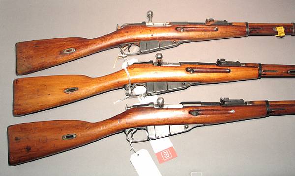 Appraisal: A lot of three Mosin Nagant Model carbines Including serial