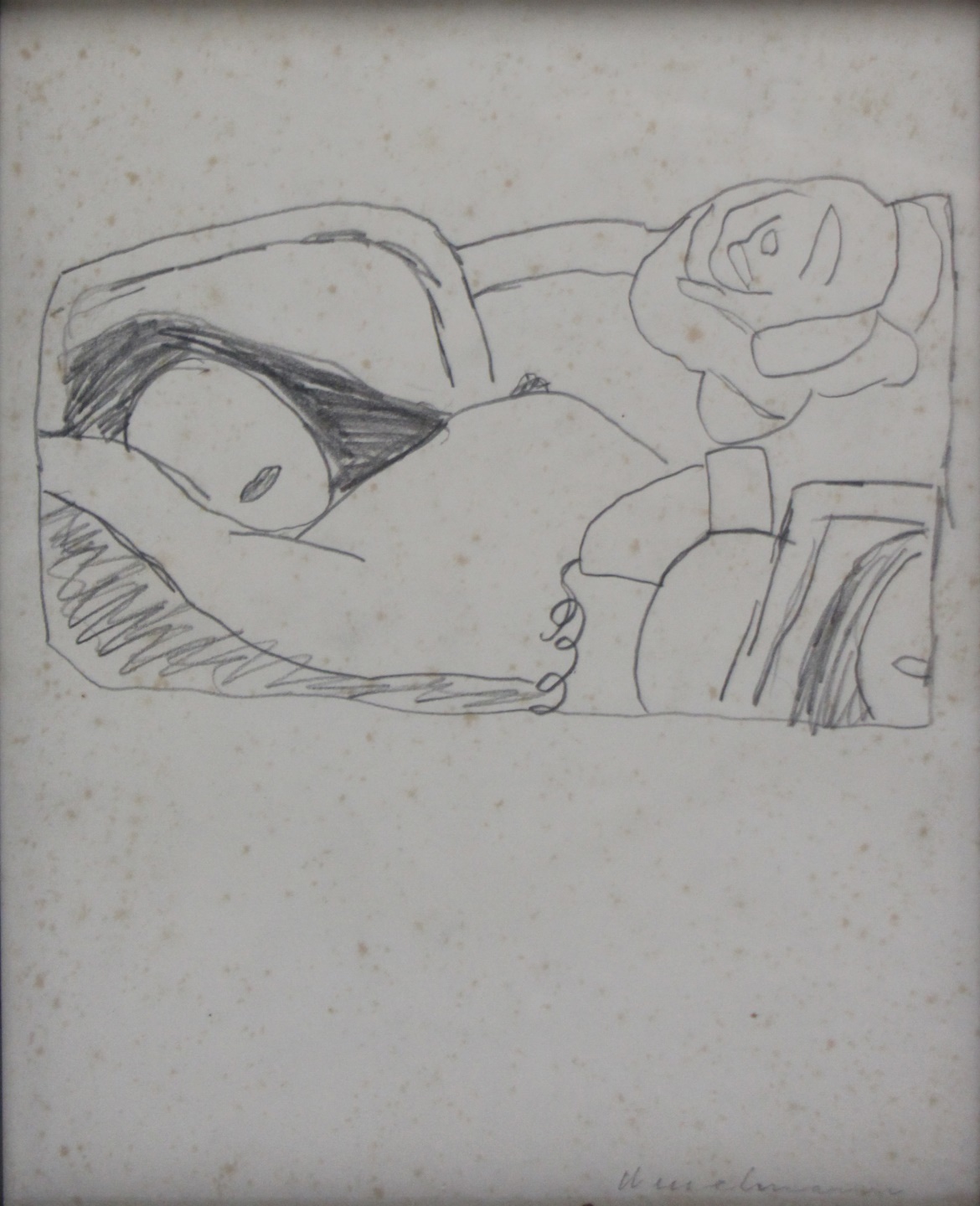 Appraisal: TOM WESSELMANN AMERICAN - Pencil on paper Study for Great