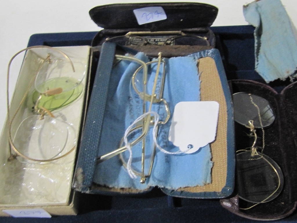 Appraisal: Lot comprising four pairs of spectacles