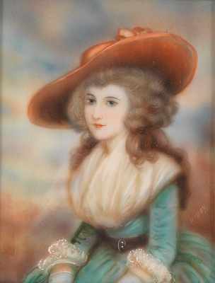 Appraisal: A Miniature Portrait of Mrs Siddons Signed H Day Elegant