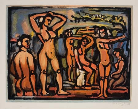 Appraisal: GEORGES ROUAULT Automne Color aquatint x mm x inches wide