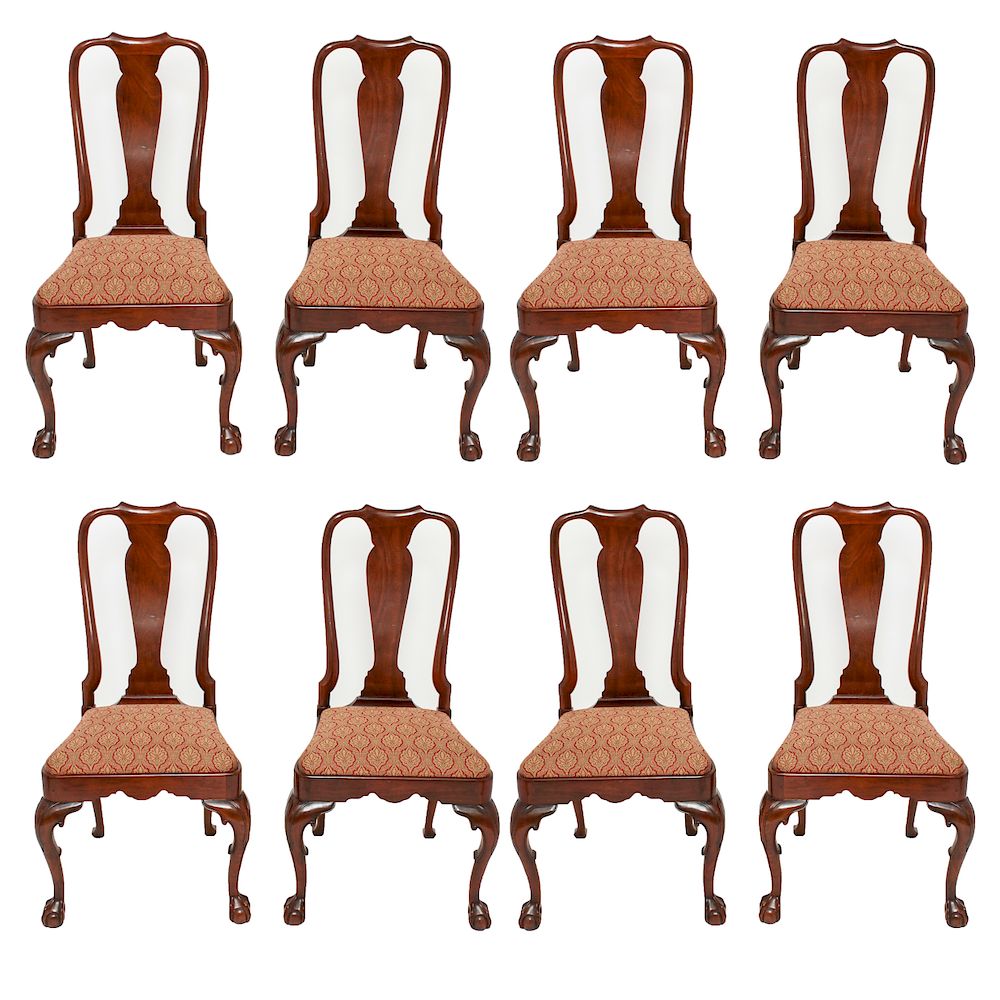 Appraisal: Kindel Furniture Queen Anne Style Dining Chairs Set of eight