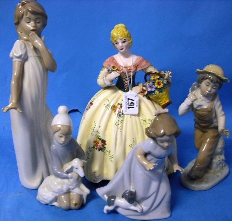 Appraisal: A Collection of Nao figures comprising Boy Girl with Dog