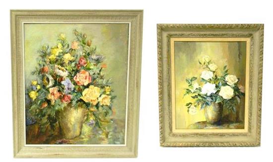 Appraisal: Elizabeth Lane Cutter American th C two framed oils on