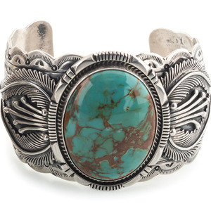 Appraisal: Marcella James Din th st century Sterling Silver and Turquoise