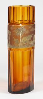 Appraisal: Moser Karlsbad Bohemian glass vase Moser Karlsbad Bohemian glass vase