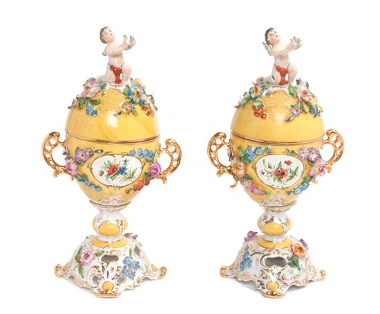 Appraisal: Sale Lot A Pair of Royal Vienna Covered Urns of