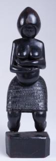 Appraisal: Vivaldo Santos Negra Do Congo Wood Carved Figure Vivaldo Santos