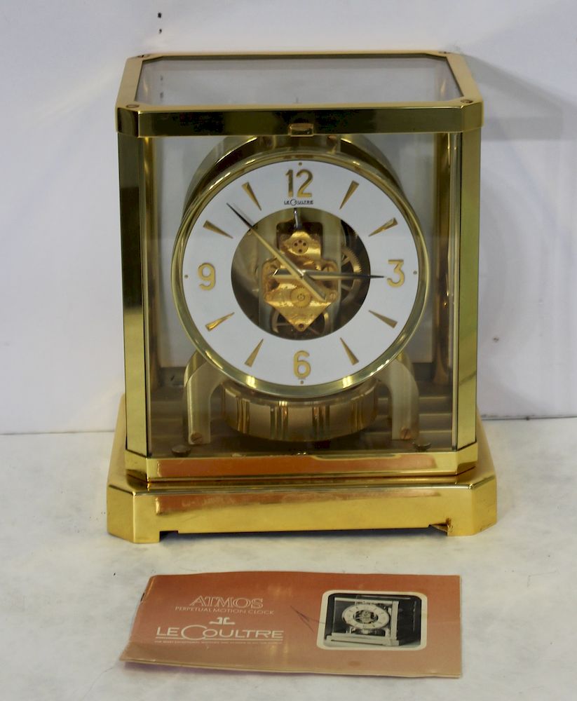 Appraisal: LECOULTRE Atmos Clock Serial From a Long Island estate -