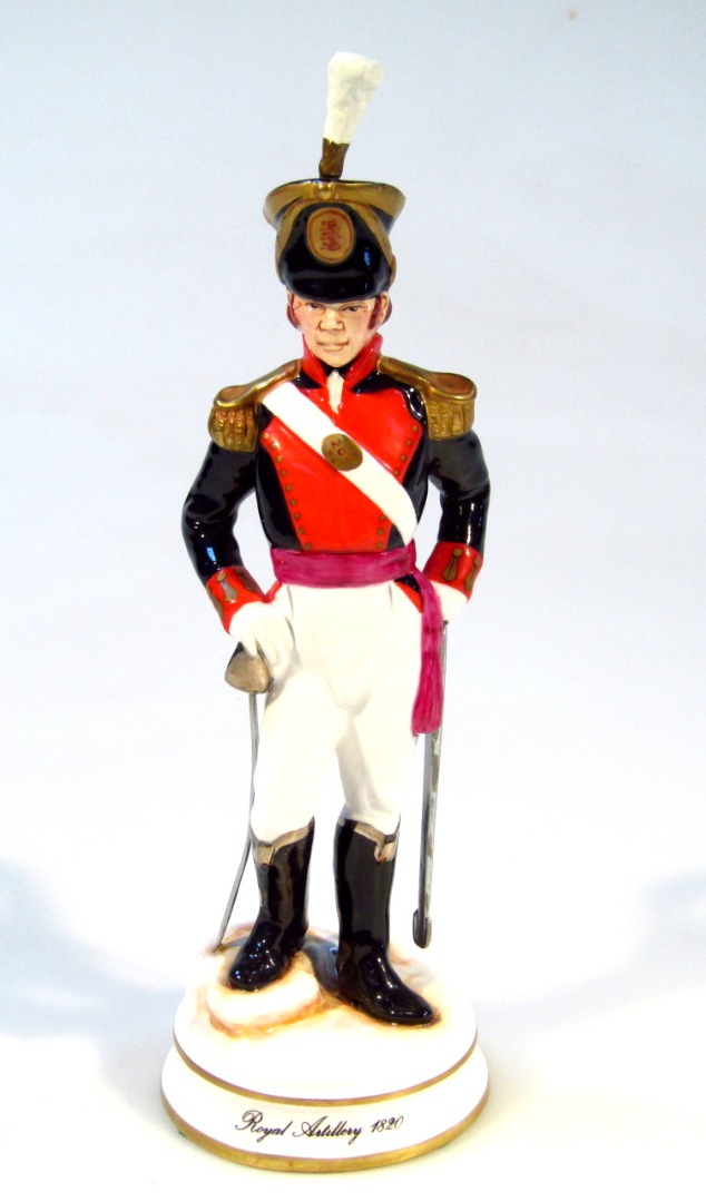 Appraisal: A Michael Sutty porcelain limited edition figure of an artillery