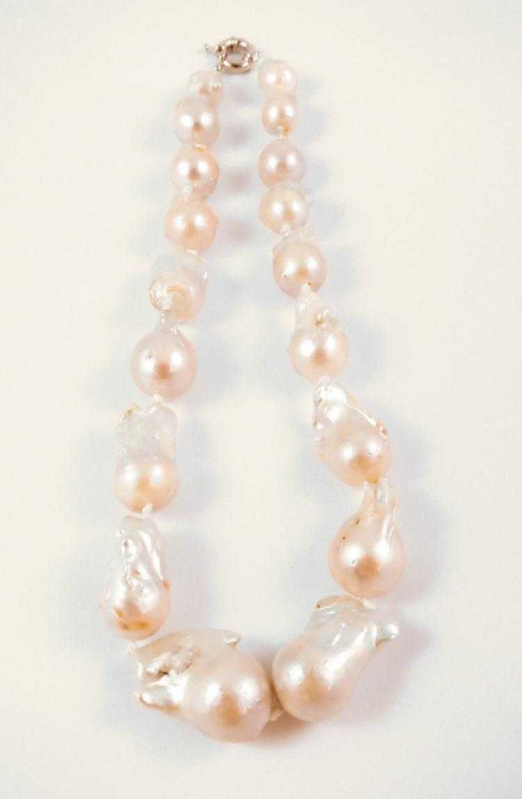 Appraisal: PRINCESS LENGTH BAROQUE PEARL NECKLACE measuring - inches in length