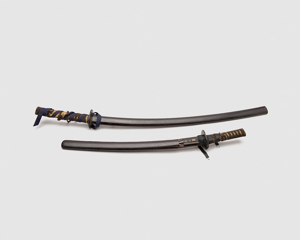 Appraisal: Two Japanese Katana Swords Two Japanese Katana Swords each with