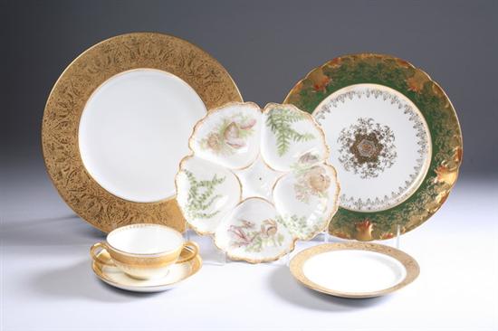 Appraisal: COLLECTION LIMOGES GILT-DECORATED PORCELAIN DINNERWARE late th - early th