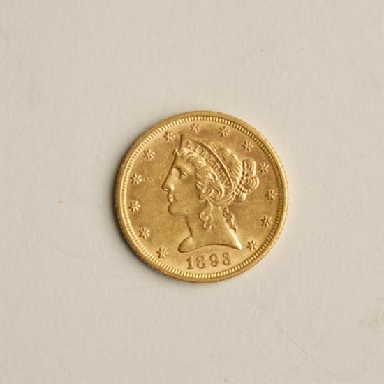 Appraisal: Coronet Five Dollar Gold Piece