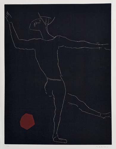 Appraisal: MARINO MARINI Gioco II Color etching and aquatint x mm