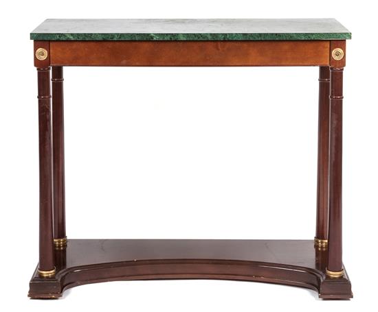 Appraisal: Sale Lot An Empire Style Mahogany Console Table the rectangular