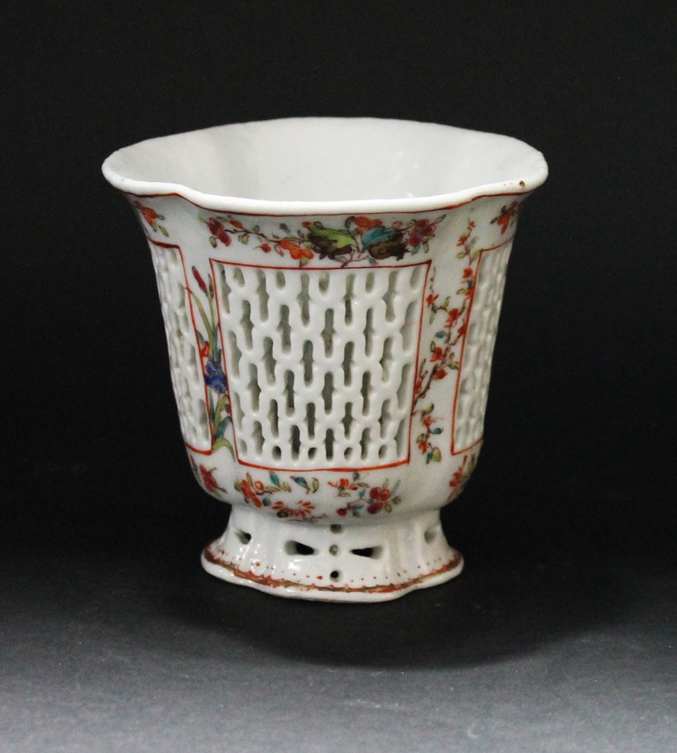 Appraisal: A Chinese porcelain famille-rose double walled beaker early th century