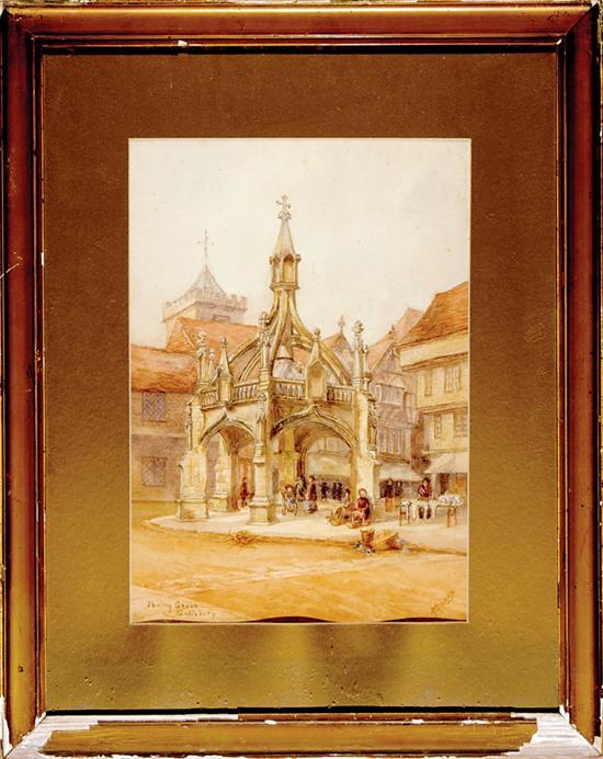 Appraisal: John Charles Maggs British - POULTRY CROSS SALISBURY watercolor on