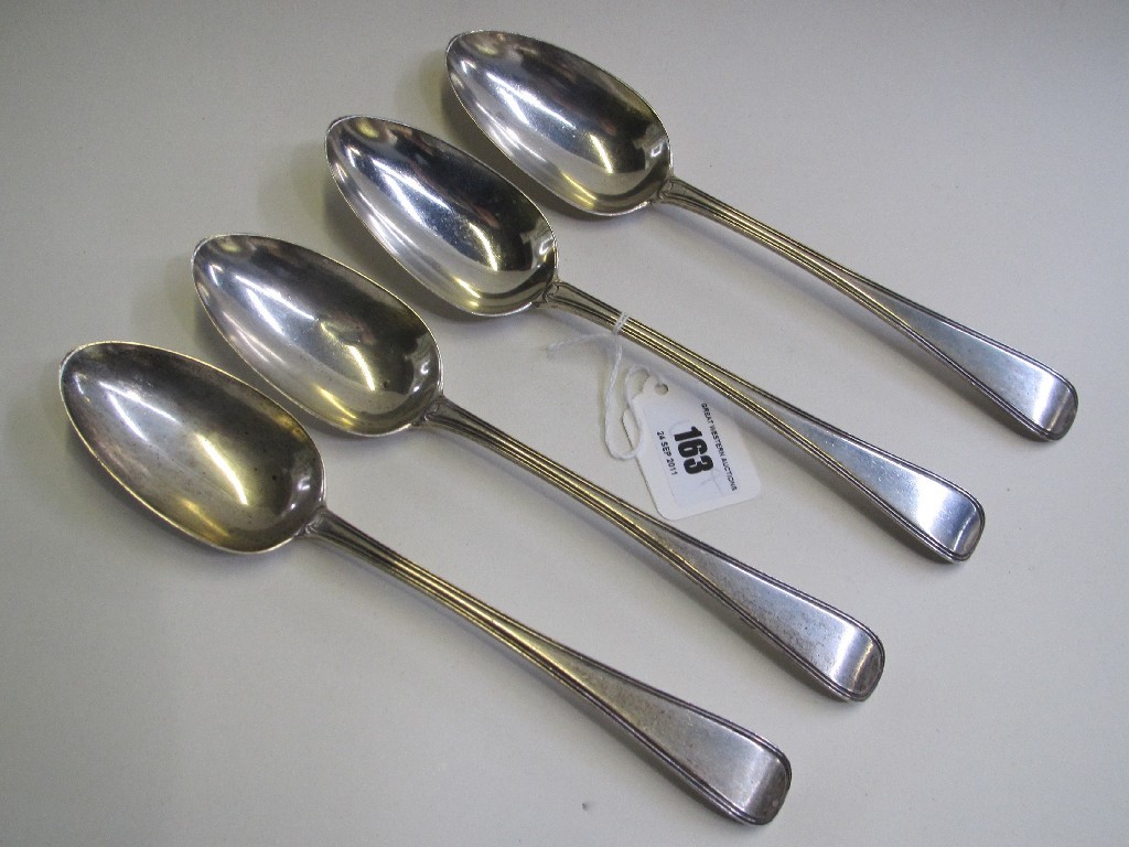 Appraisal: Set of four silver tablespoons London