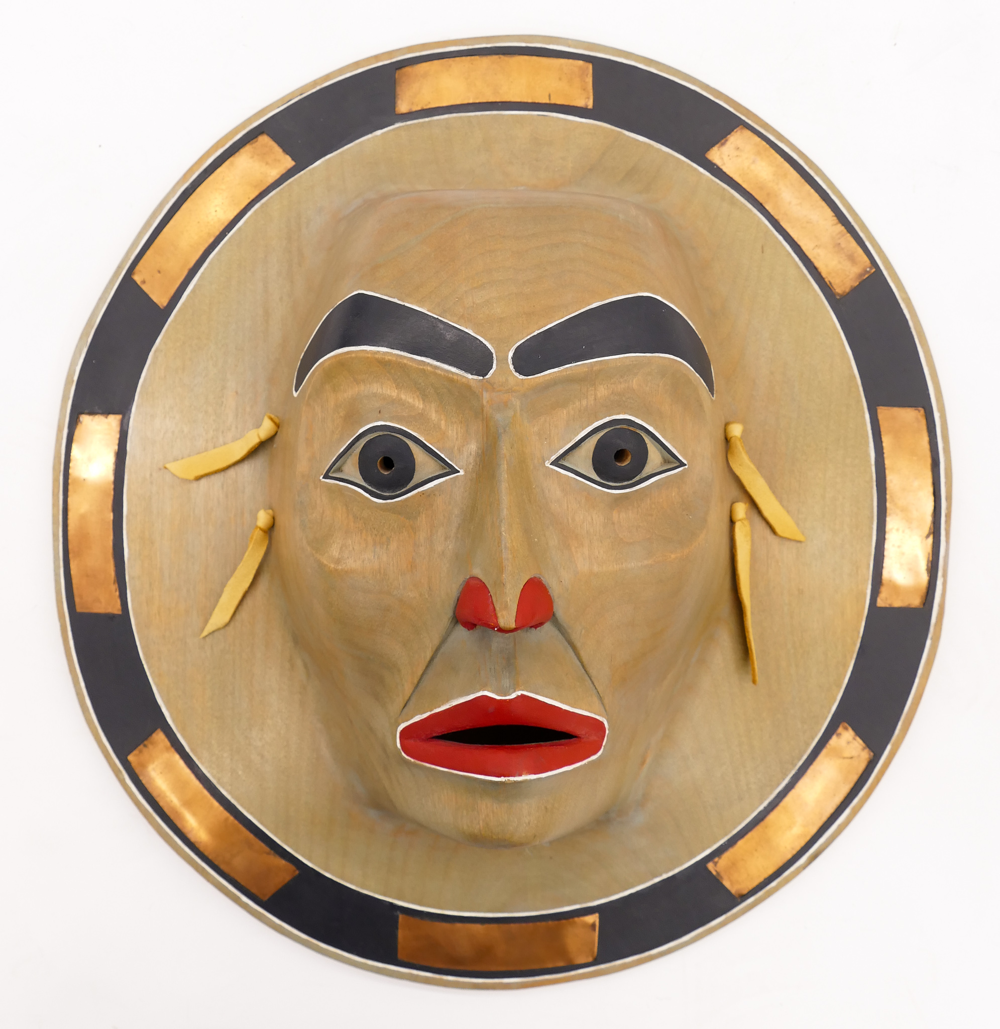 Appraisal: Rocky O'Brien th Cent Tsimshian Moon Mask Cedar ''x ''