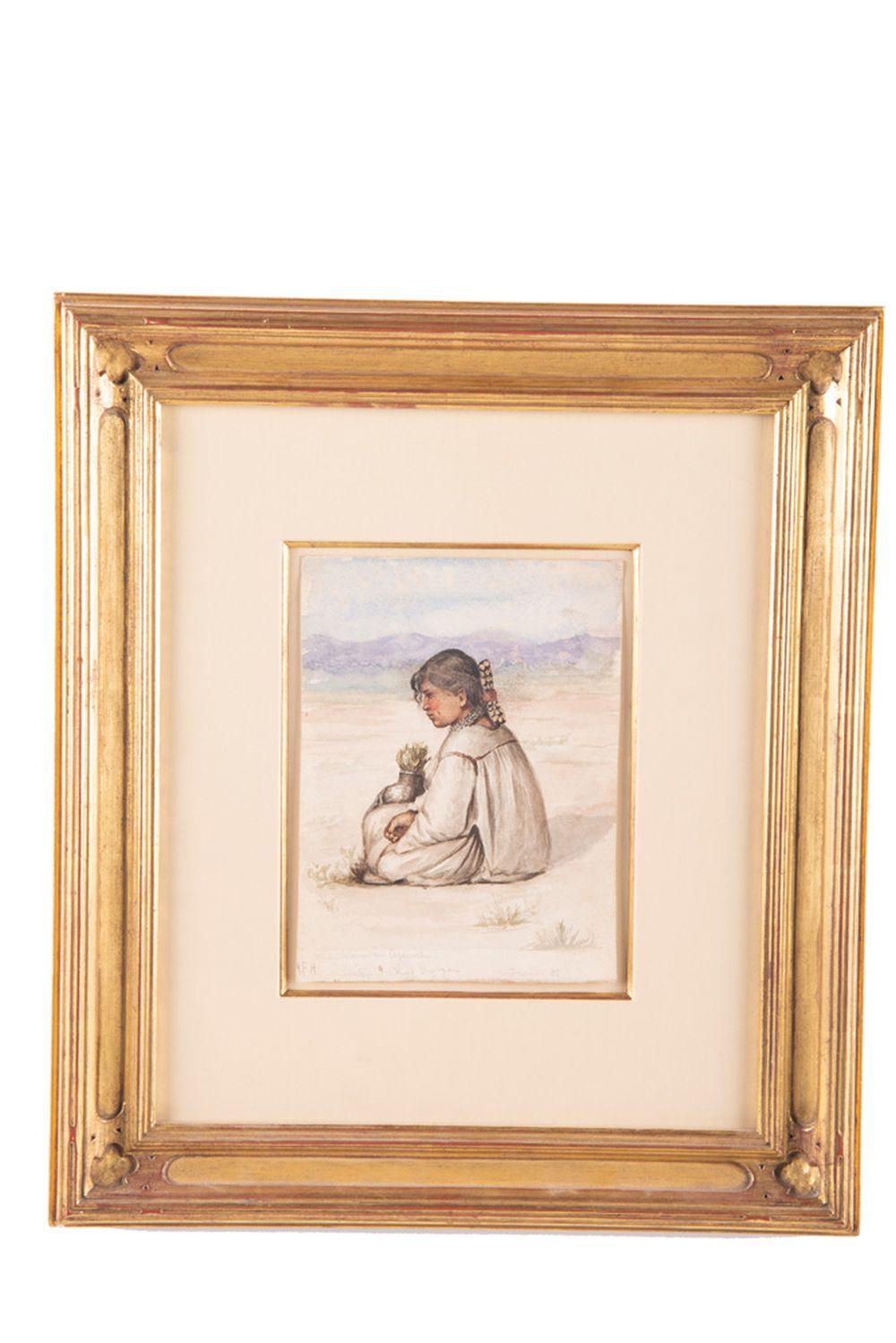 Appraisal: ALEXANDER F HARMER SISTER OF CHIEF GEORGE watercolor initialed lower