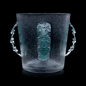 Appraisal: Ren Lalique Circa Epernay ice bucket etched R Lalique France