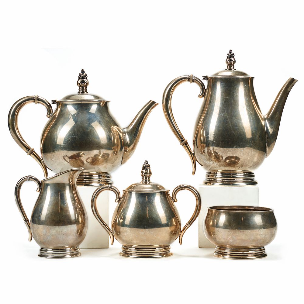 Appraisal: Royal Danish International Sterling Silver Tea Set International Silver Connecticut