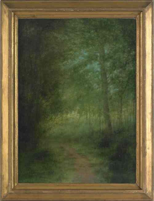 Appraisal: Ben Austrian American - oil on canvas wooded landscape signed