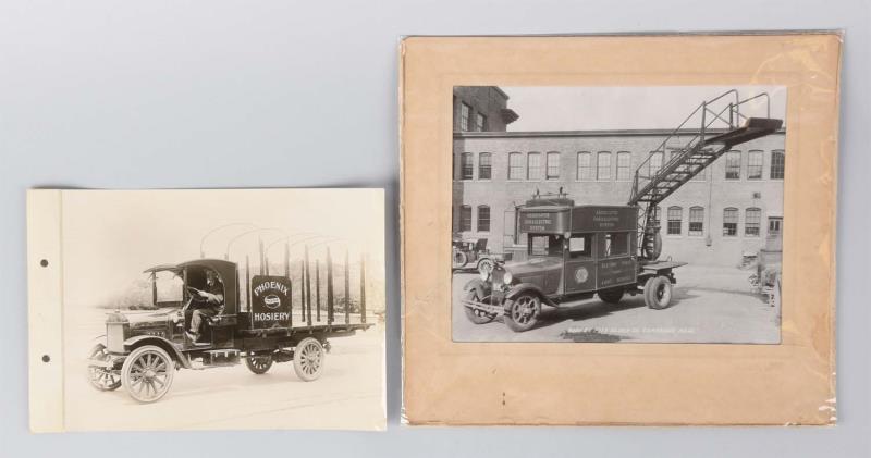 Appraisal: Lot Of Early Truck Photos This lot includes a manufacturer's