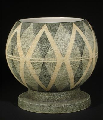 Appraisal: A rare Troika Pottery Globe vase by Alison Brigden painted