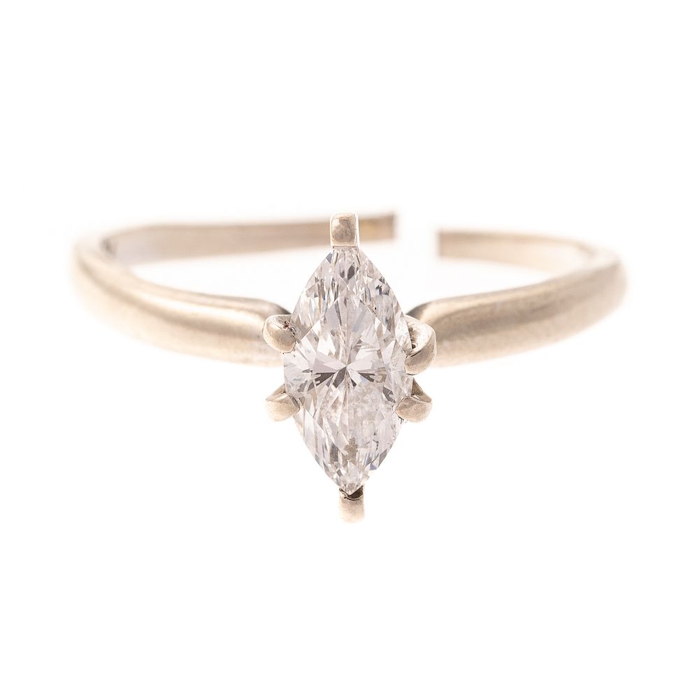 Appraisal: A ct Marquise Cut Diamond Ring in K K white