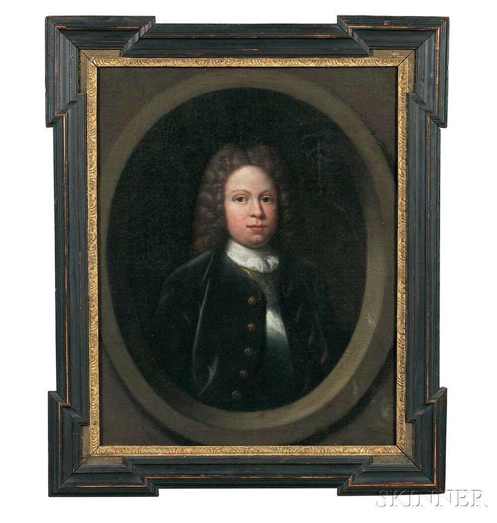 Appraisal: Anglo American School th Century Portrait of a Gentleman Wearing