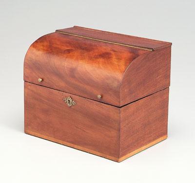 Appraisal: Mahogany spirits case lift top opening to fitted interior base