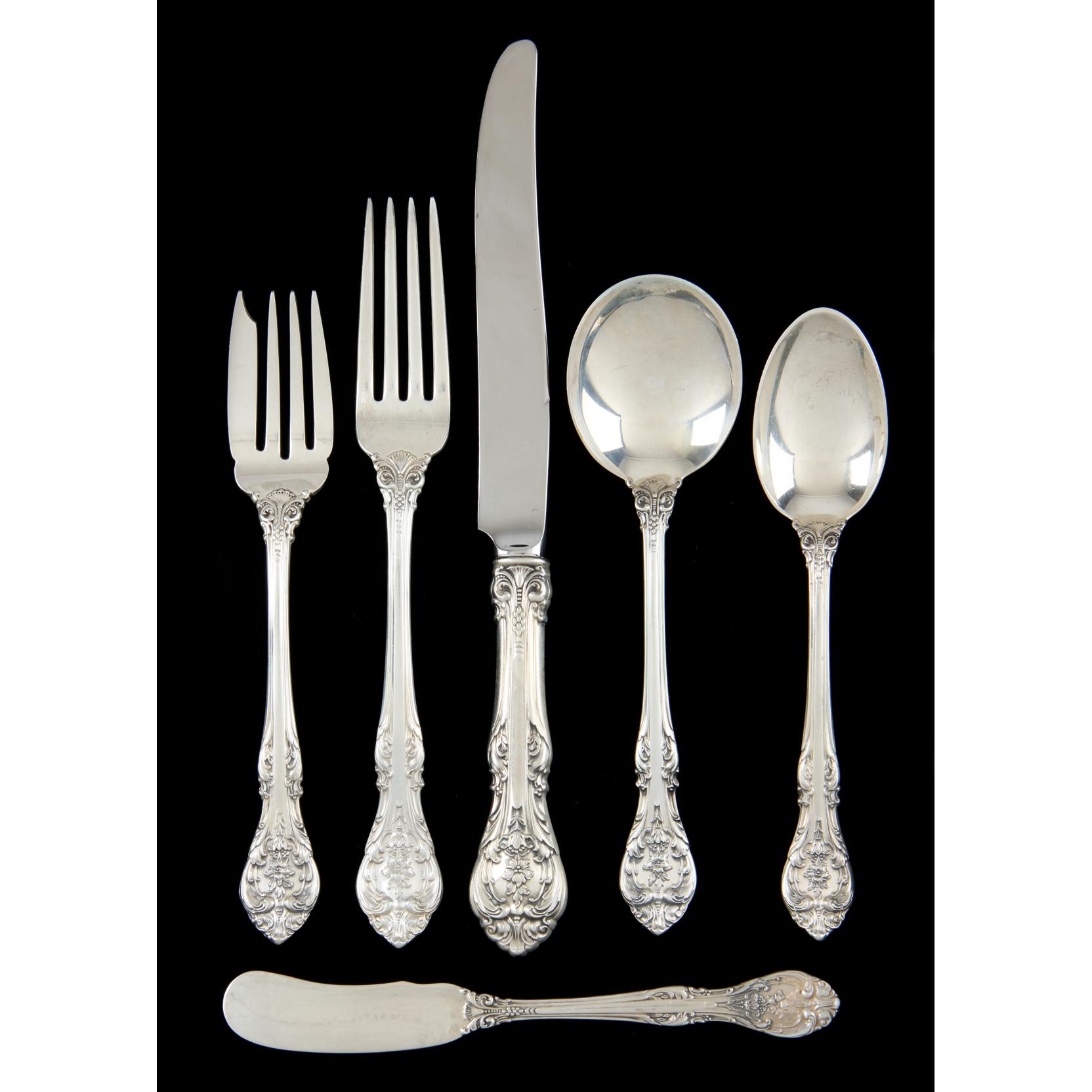 Appraisal: Gorham King Edward Sterling Silver Flatware Service pieces service for