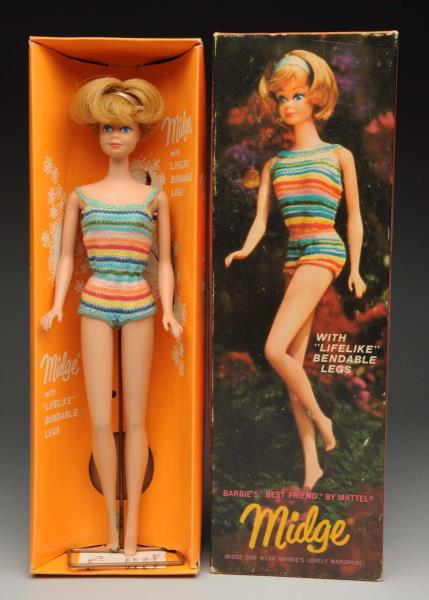 Appraisal: Bendable Leg Midge Doll With Box This Midge doll has