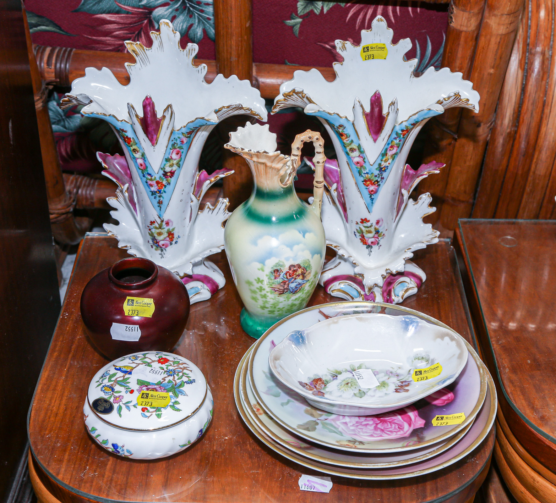 Appraisal: ASSORTMENT OF CHINA Including a pair of Old Paris style