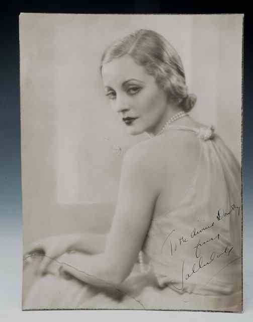 Appraisal: A s vintage gelatin silver print of Tallulah Bankhead inscribed