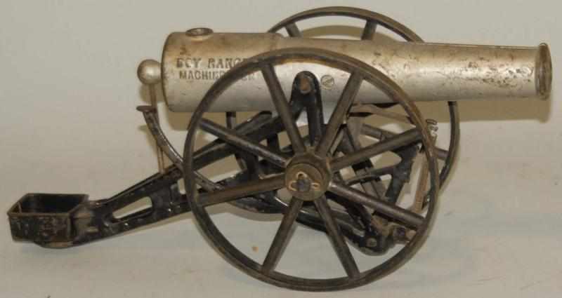 Appraisal: Cast Iron Boy Ranger Machine Gun Cannon Made by Kilgore