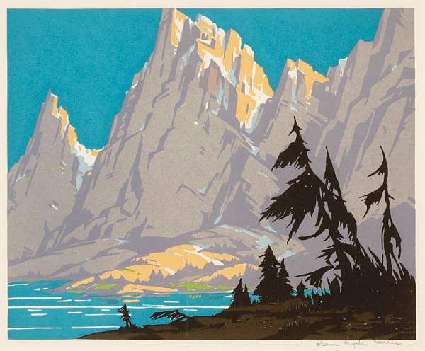 Appraisal: Sam Hyde Harris American - High Sierra n d Woodcut