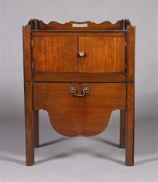 Appraisal: A George III Mahogany Commode Cabinet Height x width x