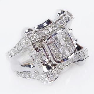 Appraisal: Approx Carat Invisible Set Princess Cut and Round Brilliant Cut