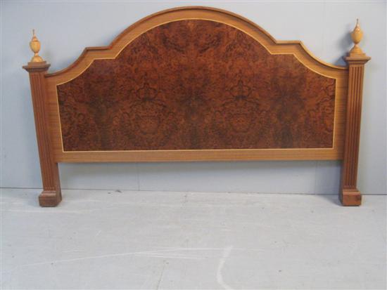 Appraisal: David Linley contemporary furniture king size headboard in walnut and