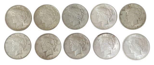 Appraisal: lot of U S Peace Silver Dollars