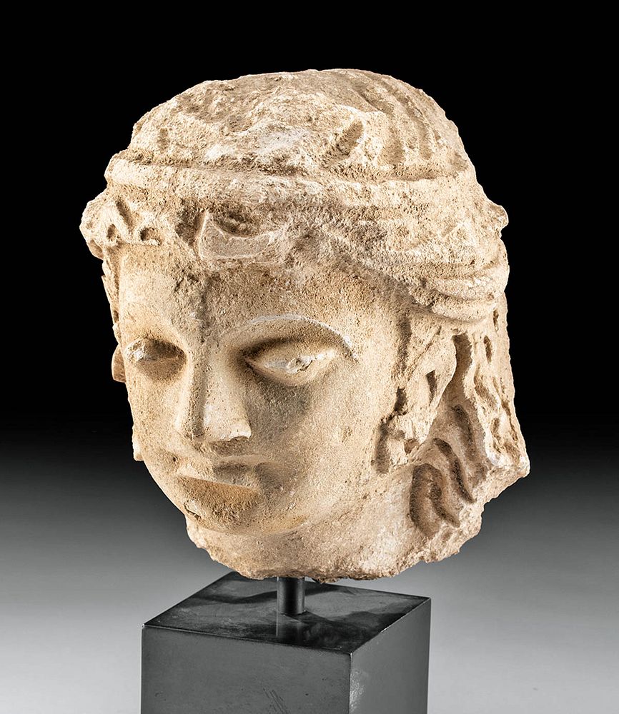 Appraisal: Gandharan Stucco Head of Buddha Prince Gautama Central Asia Pakistan