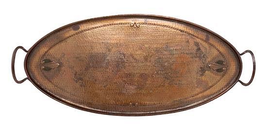 Appraisal: Roycroft American Early th Century Oval Tray Roycroft American Early